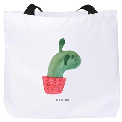 Produktbild von Mr. & Mrs. Panda Reisetasche Kaktus Mama - Weiß - Geschenk, Laptoptasche, Strandtasche, Tasche, Quote, Kakteen, Ärger, Tote Bag, Einkaufstasche, Motivation, Büro