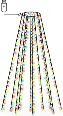 Produktbild von vidaXL Weihnachtsbaum-Lichternetz mit 300 LEDs Mehrfarbig 300 cm