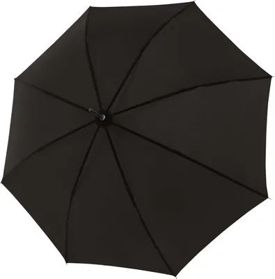 Produktbild von doppler Stockregenschirm Regenschirm Bristol Long AC Solid Black schwarz