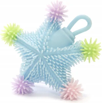 Produktbild von Anti-Stress Stern Leuchtend - Quetschball Fidget Toy Gummi Spielzeug für Kinder