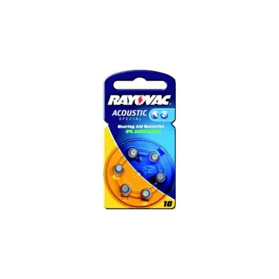 Image de RAYOVAC 4610945416 RAYOVAC Acoustic Special 10 6 pcs piles pour appareils auditifs