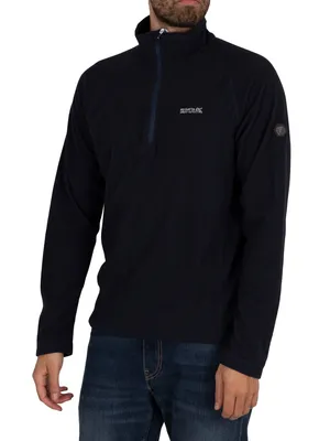 Produktbild von Regatta Montes Leichtes Mini-Streifen-Sweatshirt mit halbem Reißverschluss, Blau XL