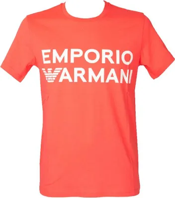 Immagine prodotto di T-shirt uomo EMPORIO ARMANI maglia mezza manica girocollo con logo stampato puro cotone articolo 211831 3R479, EUR XL - CN 180/108A - BR EG - MX EG, Cotone 100%
