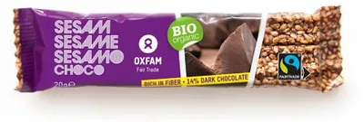 BATON SEZAMOWY Z CIEMNĄ CZEKOLADĄ FAIR TRADE BIO 20 g - OXFAM