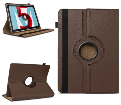 Produktbild von Tablet Hülle Huawei MediaPad M5 Lite Tasche Schutzhülle Case Cover 360° DrehbarFarben:Braun