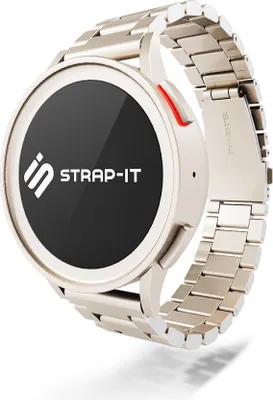 Produktbild von Strap-it Stahlarmband - Kompatibel mit Samsung Galaxy Watch 6 Classic Armband 47mm Ersatzarmband Edelstahl - Faltschließe - Hochwertiges Material - für Samsung Galaxy Armband Polarstern