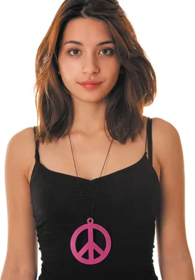 Produktbild von Hippie Kette Peace in Lila - Einheitsgröße