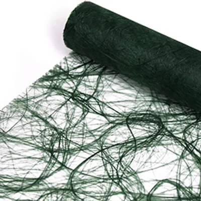 Produktbild von DecoHomeTextil Sizoweb® Tischläufer Tischband Nachbildungation Nachbildung Breite 30 cm Rollenlänge und Farbe wählbar Dunkelgrün 30 cm x 500 cm
