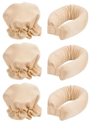 Obrázok produktu pre SOHO Heatless Flexi Rods – Sada na vytváranie vĺn bez tepla, béžová, vyrobená zo saténu