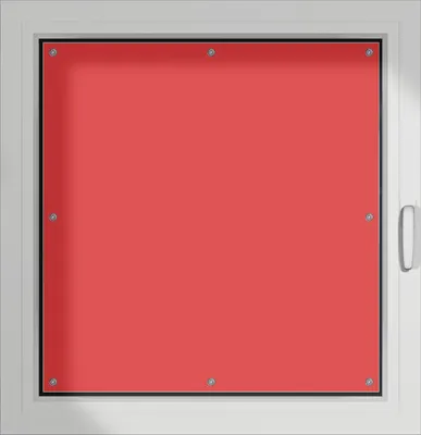 Produktbild von Wallario Lichtschutzbild, Dekorativer Sichtschutz Sonnenschutz 96 x 100 cm mit Motiv: Rot - Verdunklung ohne Bohren