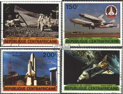 Produktbild von Briefmarken Zentralafrikanische Republik 1981 Mi 736-739 (kompl.Ausg.) gestempelt Eroberung des Weltraums