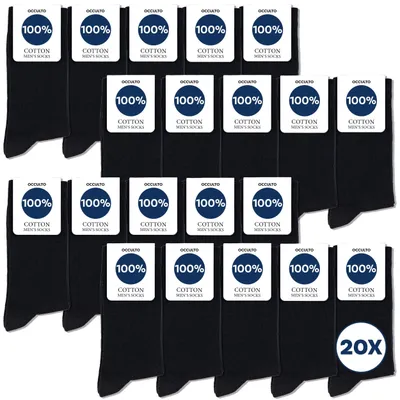 Zdjęcie produktu dla Solidchoice - Skarpetki męskie, 100% bawełna, zestaw 10-20 par