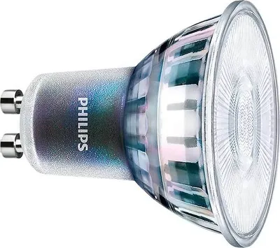 A studio shot of a Philips LED light bulb.