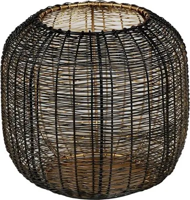 Produktbild von Kaheku Windlicht Yon schwarz/gold 20 Ø 20 h 1120013913