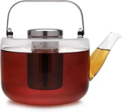 Zdjęcie produktu dla Ceramiczny kubek do herbaty z sitkiem – 1,3 l – w oryginalnym wydaniu – idealny do herbaty sypanej.