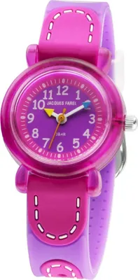 Produktbild von JACQUES FAREL KFW3222 Uhr Mädchen Kinderuhr Kautschuk lila