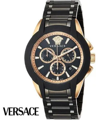 Produktbild von Versace VEM800418 Character Chronograph roségold schwarz Herren Uhr NEU
