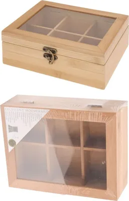 Immagine prodotto di Excellent Houseware Bamboe Theekist 6-vaks