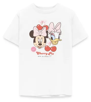 Produktbild von Mickey & Minnie Cherry Pie Minnie & Daisy Teenager T-Shirt, 152/164 (12-14 Jahre), Weiß