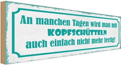 Produktbild von vianmo Holzschild 10x27 cm an manchen Tagen wird man mit Dekoration