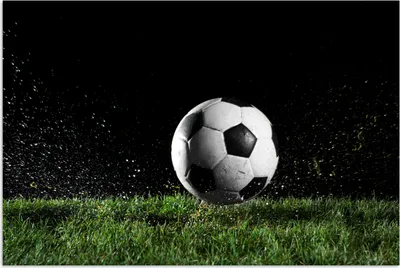 Produktbild von MuchoWow® Poster Fußball auf der Wiese 90x60 cm - Schlafzimmer