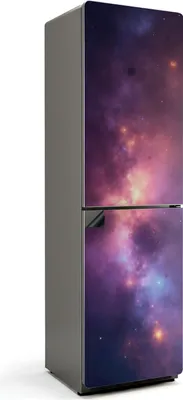 Produktbild von Weltraumgalaktische Landschaft – Magnetische Kühlschrank Abdeckung – Dekorfolie magnetisch Küche – Kühlschrank Magnet Deko – selbstklebende Magnettafel – Magnetfolie für Kühlschranktür – 60x205 cm