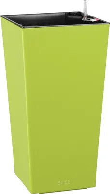 A tall, rectangular planter pot with a tapered shape, shown from a front-facing diagonal angle.
