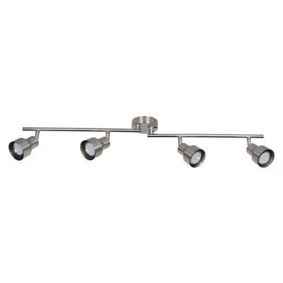 Productafbeelding van Rabalux 3186 Plafondlamp met 4 spots, model Blake, GU10, zilver, modern design, 82 cm