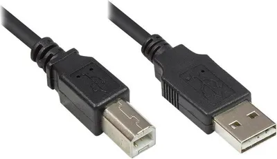 Obrázok produktu pre Alcasa USB 2.0 A/B, 5m, 5 m, USB A, USB B, USB 2.0, Samec/samec, Čierna