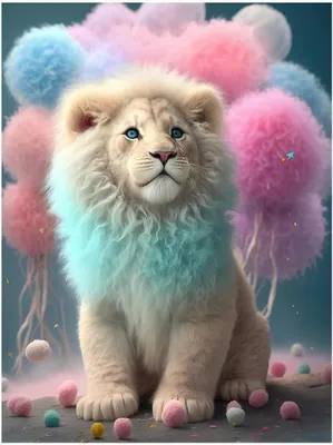 Imagen del producto de Cuadros de pintura con diamantes, kit de pintura con diamantes: león colorido