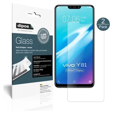 Produktbild von 2x Schutzfolie für Vivo Y81 matt - Anti-Shock 9H Folie Glass Kunststoffglas
