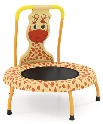 Obrázek produktu pro Dětská mini trampolína s rukojetí, design žirafy, 71 cm