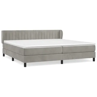 Immagine prodotto di vidaXL Letto a molle con materasso grigio chiaro 200x200 cm in velluto