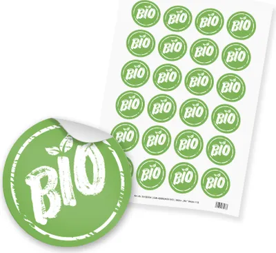 Produktbild von itenga 24x Sticker  (Motiv 113) grün weiß