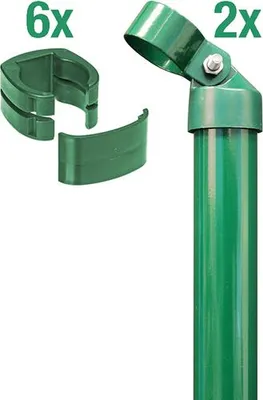 Immagine prodotto di Alberts 602208 Set di angoli per recinzione a maglia ondulata cancello ec maglia verde recinzione, set,Gitt.green,zE,810, zinco-fosfatato zE, , montante cancello zE: 76 mm, altezza recinzione: 81 cm