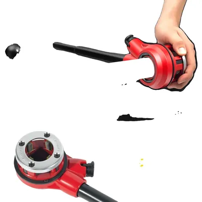 Produktbild von Rohrgewindeschneider-Set, 6 Gewindeschneider, BSPT Zoll Kegelgewinde Standard, Handheld, Tragbar, Langlebig