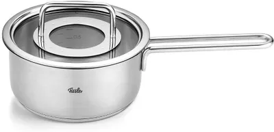 Produktbild von Fissler Pure Collection / Edelstahl-Stielkasserolle (Ø 16 cm, 1,4L) inkl. Glas-Deckel, Innenskalierung - Induktion