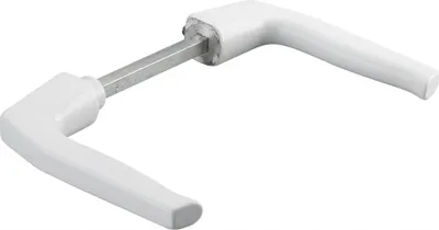 Image de Paire de béquilles pour porte, carré 7x100mm, 1 portée, blanc - THIRARD