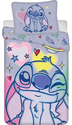 Immagine prodotto di Set di lenzuola Lilo e Stitch, dimensioni 140x200 cm e 70x90 cm