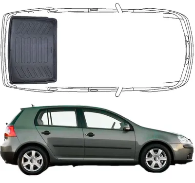 Produktbild von Trimak Kofferraumwanne für VW Golf V (2003-2008) Kofferraummatte