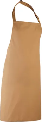 Obrázok produktu pre Premier Workwear PR150 | Zástera s náprsenkou "Colours" - možno prať na 60 °C - Farba: Camel (približne Pantone 132) - Rozmery: 72 x 86 cm