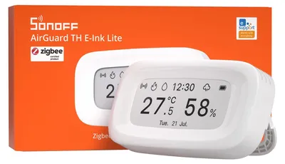 Obrázok produktu pre Teplomer a vlhkomer Zigbee SNZB-02UL s 2,9-palcovým E-Ink displejom