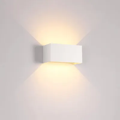 Produktbild von 24W LED Außenwandleuchte mit Bewegungsmelder IP65 3000K Warmweiß Aluminium Weiß für Hauswand Terrasse und Eingangsbereich
