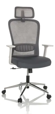 Obrázok produktu pre hjh OFFICE Kancelárska stolička BELAIA W Kancelárska stolička s podrúčkami látka / sieťovina otočná stolička