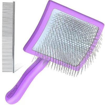 Obrázok produktu pre Ergonomická kefa pre psov s dlhou srsťou
