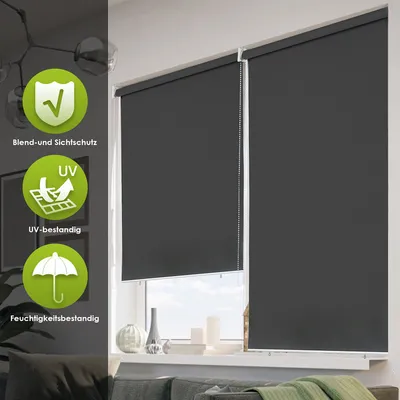 Produktbild von EINFEBEN Senkrechtmarkise 180 x 240cm Balkonmarkise Sonnenschutz, UV-bestaendige Vertikalmarkise, Windschut und Sichtschutz, aus Metall und Polyester,Anthrazit