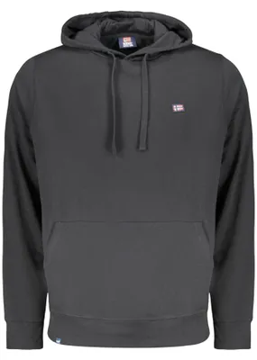 Produktbild von Schwarzes Herren-Hoodie ohne Reißverschluss mit Kängurutasche – Norwegen 1963
