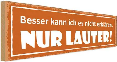 Produktbild von vianmo Holzschild 10x27 cm besser kann ich nicht erklären