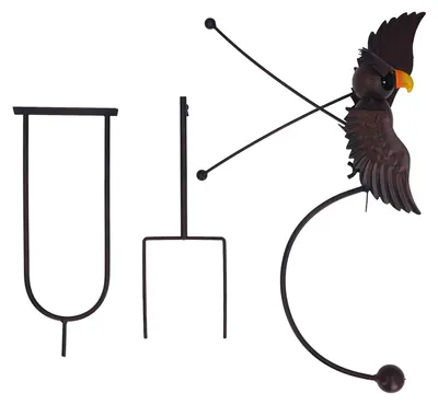 Eulen-Windspinner aus Metall, 34,5 cm, für Garten und Terrasse