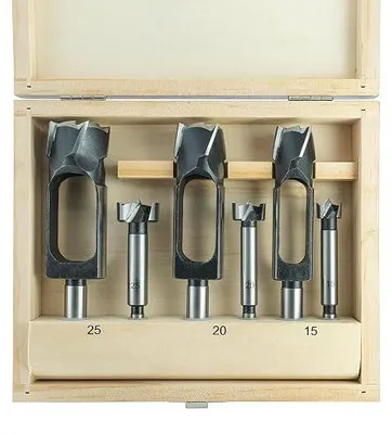 Produktbild von 09151 6-tlg. Zapfenschneider und Forstnerbohrer Set - ? 15-20 - 25 mm